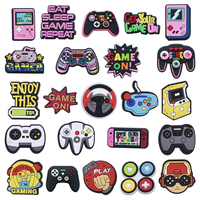 Breloques de chaussures personnalisées KLS PVC Gamer World Collection, style mixte, pour décorations variées