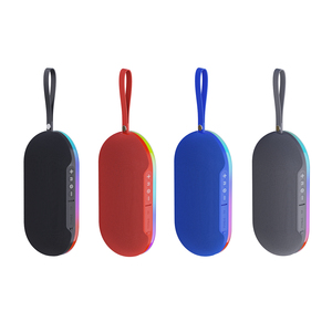 Enceinte Bluetooth portable tendance, étanche, avec surface en tissu tressé, couleur dégradée, lumière, lecteur de musique intérieur/extérieur - Product Image 5