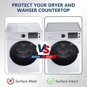 Tapis de séchage en silicone pour <span class=keywords><strong>linge</strong></span> <span class=keywords><strong>60</strong></span> x <span class=keywords><strong>60</strong></span> <span class=keywords><strong>cm</strong></span>, antidérapant, protection supérieure pour <span class=keywords><strong>lave</strong></span>-<span class=keywords><strong>linge</strong></span>/séchoir, gris - Product Image 6