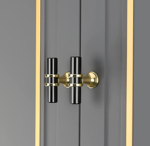 Poignées de meuble en alliage de zinc noir mat antirouille minimalistes, à trou unique, en forme de T, pour tiroirs, armoires et appartements - Product Image 6