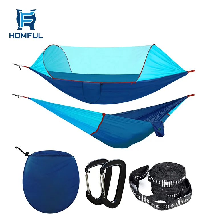 HOMFUL açık dişli Ultralight kamp hamak cibinlik ile