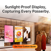 Pantalla Digital Ultra Brillante de 3500nits para Escaparates, Pantalla de Señalización Android para Tiendas, Software CMS Basado en la Nube, Centro Comercial