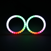 Tahan air mengejar aliran multi Warna Seri 80mm * 2 lingkaran penuh led halo Cincin