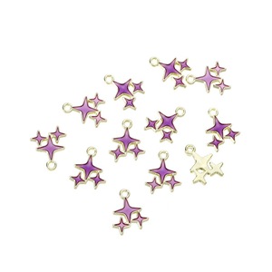 Star Shape Alloy Pendants Mixed Colors For <b>Bracelet</b> Making Jewelry Findings AC1460 - Product Image 3