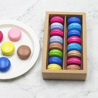 Boîte d'emballage transparente pour macarons, fenêtre en Pvc, boîte à tiroir en papier Kraft, boîte à Dessert pour biscuits au chocolat West Point