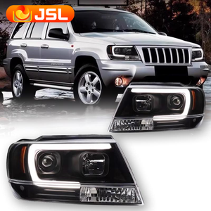 Per JEEP Grand Cherokee 1999-2004 Accessori per Fari <span class=keywords><strong>Auto</strong></span> <span class=keywords><strong>Faro</strong></span> Modificato a LED DRL Aggiornamento <span class=keywords><strong>Faro</strong></span> a LED Abbagliante e Anabbagliante - Product Image 2