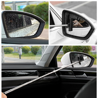 Essuie-glace universel extensible pour rétroviseur de voiture, grattoir télescopique anti-buée en acier inoxydable