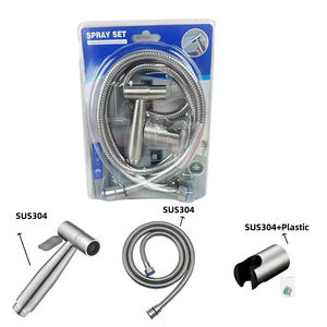 Ensemble de pulvérisateur de <span class=keywords><strong>bidet</strong></span> portable en acier inoxydable SUS304, douchette à main haute pression pour toilettes, pistolet de pulvérisation, utilisation hôtelière, design moderne - Product Image 2