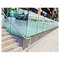 Support de verre en acier inoxydable Prima pour garde-corps en verre, escalier, balcon