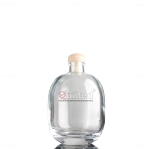 <span class=keywords><strong>Moins</strong></span> <span class=keywords><strong>cher</strong></span> 100ML 250ML 500ML clair/givré vide fruits vin bouteilles en verre vin liqueur esprit Vodka Gin rhum bouteille de stockage avec liège - Product Image 2