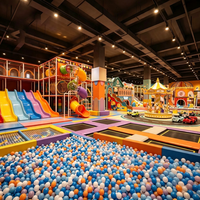 Équipement de terrain de jeux intérieur pour trampoline commercial, composants en plastique, taille personnalisable, certifié ISO9001 pour usage commercial