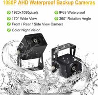 IPoster remorque de camion de vente chaude 7in ahd double enregistrement en boucle de moniteur IPS fendu avec kit de caméras de recul de recul 1080P