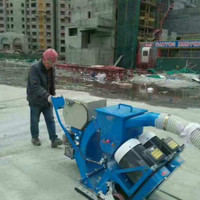 Machine de sablage de plaques d'acier, sablageuse de sol robuste pour chantier de construction