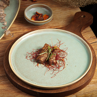 Yayu Assiette Ensemble Restaurant Assiettes Assiette Produits En Céramique Logo Personnalisation Nordique En Céramique Nouvelle Haute Qualité Vert en Stock