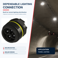 Connecteur de câble électrique rond à 4 broches IP68 17,5A 450V AC à serrage par vis pour éclairage public LED