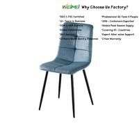 Chaise de salle à manger moderne en velours, revêtement capitonné en losanges, chaise d'appoint confortable pour la maison et les restaurants