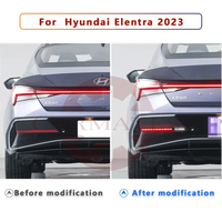 CARMATES LED DRL Luz de freno Luz trasera Luz de conducción Lámparas de parachoques con señal de giro para Hyundai Elantra 2023-2024