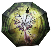 Mini parapluie de poche à 5 plis: 19 "Ultra Compact, pluie/soleil à double usage avec revêtement anti-UV