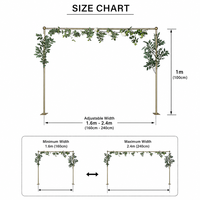 Support de table portable élégant en fer, arche réglable pour toile de fond, accessoires de décoration pour mariage, banquet et fête