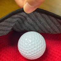 Serviette de golf magnétique 4-en-1 avec aimant super puissant, en microfibre gaufrée, avec brosse et icônes