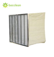 Sac à poussière industriel lavable AC F8, filtre à air pour les salles blanches des usines électroniques