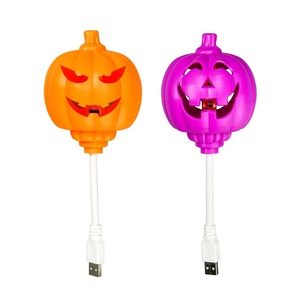 Lumière LED USB en forme de citrouille, décoration d'Halloween, clignotante, en plastique, pour intérieur, 2835 avec câble USB - Product Image 1