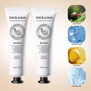 Crème pour les mains à la mucine d'escargot miniature en gros, soin de la peau de haute qualité, réparation, lotion hydratante, peau très sèche, acide hyaluronique, OEM - Product Image 2
