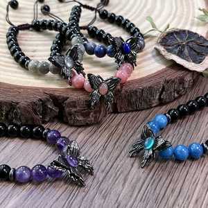 Bracelet en pierre naturelle avec perles de verre colorées, énergie féminine, potentiel de marketing viral très élevé, support après-vente - Product Image 1