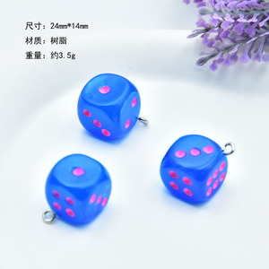 Hot bán đầy màu sắc mô phỏng xúc xắc xúc xắc Kawaii Charms dễ thương nhựa flatback Đối với trang sức trang trí trường hợp điện thoại - Product Image 3