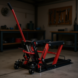 Cric hydraulique D0100XUJB2A, capacité 1000 kg, rouge, rampe de moto, équipement de levage robuste - Product Image 2