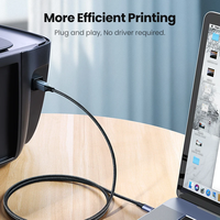 Câble d'imprimante UGREEN USB B vers USB C 3 pieds, câble d'imprimante de type B 2.0, câble d'imprimante tressé pour imprimante scanner Epson MacBook Pro HP