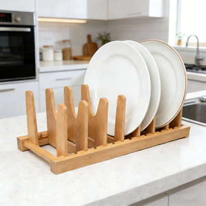 <span class=keywords><strong>Pentole</strong></span> e padelle in bambù espandibili Organizer sotto gli organizzatori di armadietti per riporre i <span class=keywords><strong>coperchi</strong></span> regolabili - Product Image 3