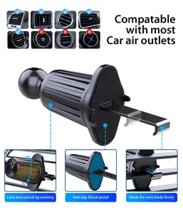 Hot Selling Product Wholesale 360 Degree Adjustment Stable Metal Hook Mobile Phone Holder For Car Air Vent Phone Holder