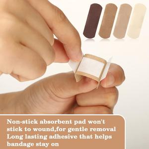 100 STUKS Ademende, waterdichte pleisters Flexibele stoffen verbanden met 24-uurs comfortabele bescherming voor dagelijkse kleine snijwonden - Product Image 3
