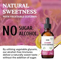 OEM Gouttes liquides végétales biologiques à base de plantes, sans alcool, végétaliennes, Chardon-Marie, Pissenlit, Briseur de pierres, sans sucre, à base de glycérine végétale, pour adultes