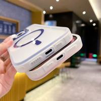 Casing ponsel bening magnetik Premium, casing ponsel hadiah bisnis dengan dudukan kamera, penutup ponsel multiwarna untuk iPhone 16