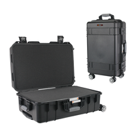 RPC2327 653 * 417 * 275 mm EVEREST Boîte à outils sur roulettes, boîte à outils en plastique dur à fort impact, boîte à instruments d'exploration et de relevé avec roulettes