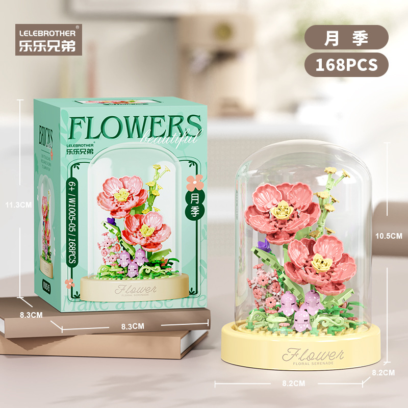 W1005-05 Rosas con Cubierta Antipolvo 168 Piezas