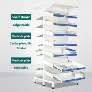 Étagère de présentation de médicaments réglable multicouche personnalisée, en métal, pour <span class=keywords><strong>pharmacie</strong></span>, étagère de rangement pour médicaments occidentaux - Product Image 2