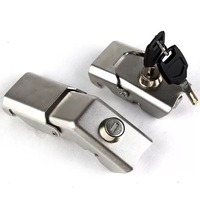 Boîte à outils latérale pour moto, cadenas en acier inoxydable, loquet de sécurité à bascule