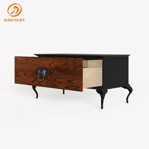 Modern Luxury <strong>Mahogany</strong> Finish Nightstand Elegant Bedroom Furniture <strong>Bedside</strong> <strong>Table</strong> with Solid Wood Drawer - Product Image 2