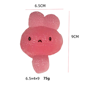 Nuevo Juguete Blandito de Conejito con Patrón Tejido Kawaii, Súper Pegajoso, Portátil, Antiestrés, Regalo para Niños y Adultos, Juguete Blandito al por Mayor - Product Image 2