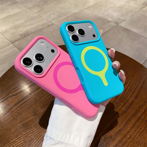 มาการองเคสซิลิโคนเหลวสีสกินทัชป้องกันสิ่งสกปรกสำหรับ iPhone 17 PRO MAX 16ที่ชาร์จแบบไร้สายที่คลุมหน้าต่างแม่เหล็กขนาดใหญ่ - Product Image 2