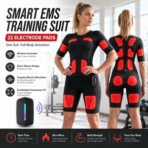 Traje EMS largo inalámbrico con electrodos secos y húmedos de fibra de plata para máquina Emsculpt y dispositivo EMS Visionbody - Product Image 1