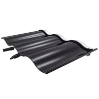 Tuile solaire à triple courbe pour BIPV 25W 32W, tuile solaire CIGS étanche rouge pour villas européennes, énergie renouvelable