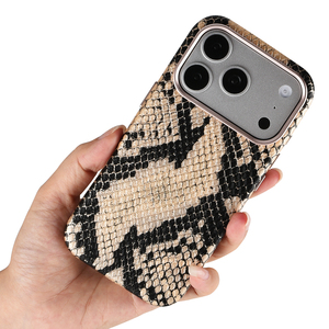 เคสไอโฟนหนัง PU ลายหนังงู ขอบกล้องเคลือบไฟฟ้า ป้องกันการกระแทกได้อย่างเต็มรูปแบบ มีหลายเฉดสี - Product Image 5