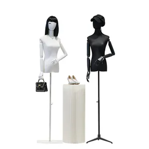 Bruiloft Mannequin Props Vrouwen Kledingwinkel Venster Zwart Body Mannequin Plank Kleding Display Stand