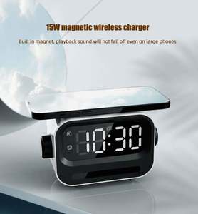 Hot Sell Mini mit neuem kabellosen Smart BT-Lautsprecher Schnell ladegerät Wecker Sound Light Desk Erstklassiger Versand rabatt - Product Image 5