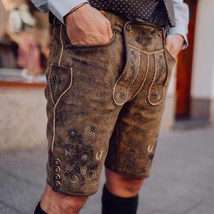 Lederhosen Bávaros para Hombre, Traje Tradicional Alemán Marrón, Auténtico Disfraz de Oktoberfest, Talla Adulto - Product Image 2