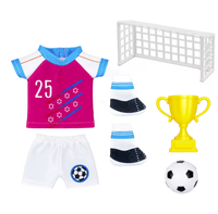 Ensemble de tenue de footballeur pour poupée elfe de Noël de 30 cm, comprenant maillot, short, chaussettes et trophée, accessoires pour poupée elfe